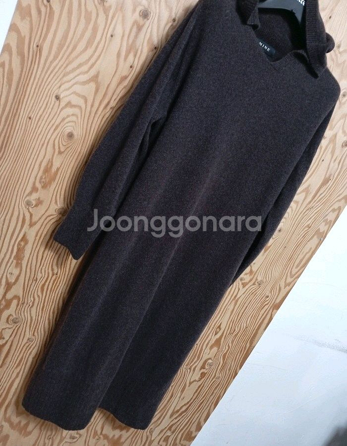 마인 홀가먼트 캐시미어 후드 원피스--1