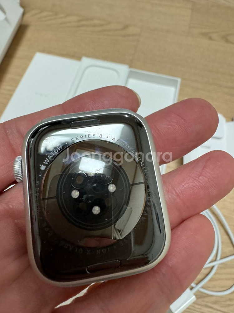 애플워치8 45미리 실버 gps--1