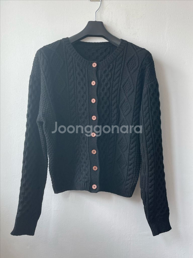 샵오눅(shoponuk) 케이블 가디건 블랙 새상품--0