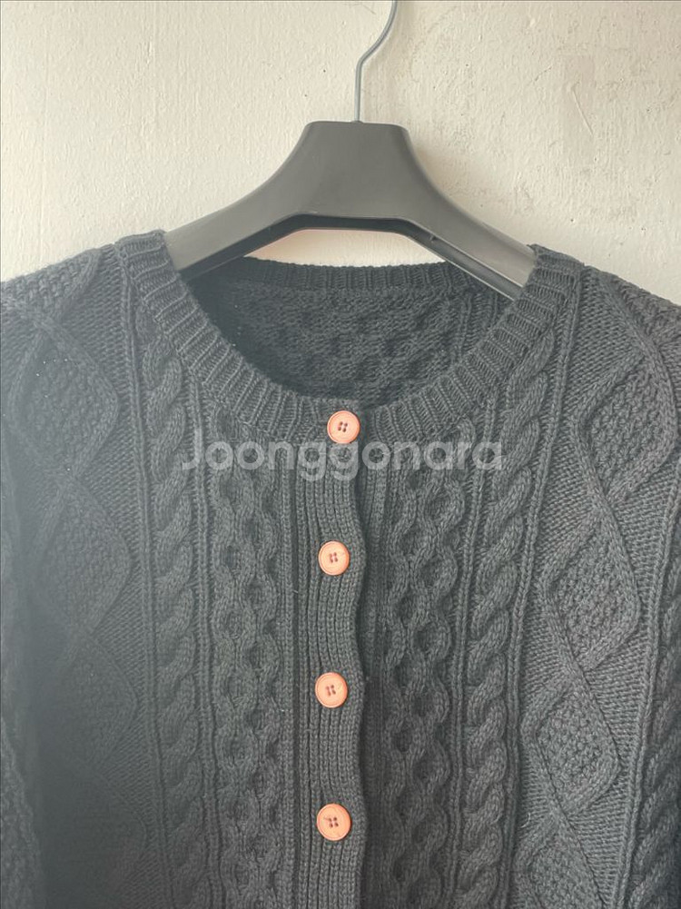 샵오눅(shoponuk) 케이블 가디건 블랙 새상품--2
