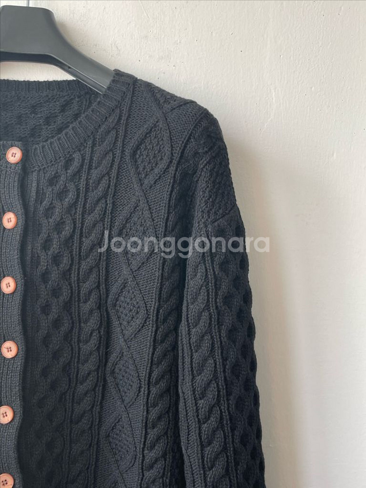 샵오눅(shoponuk) 케이블 가디건 블랙 새상품--3
