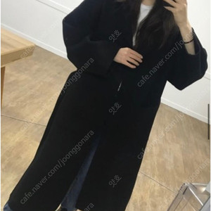 블루민 루즈핸드메이드코트 블랙 m