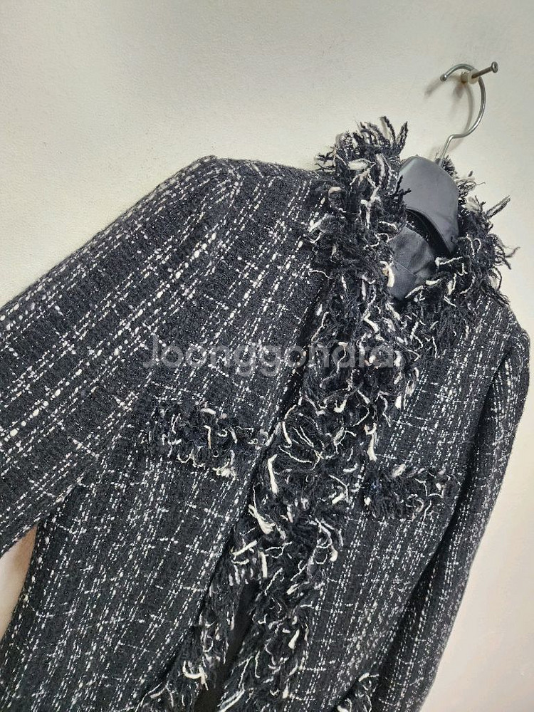 지고트 프린지 트위드코트--2