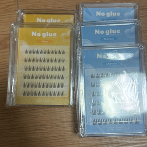 새상품 깜빡 노글루 속눈썹 포니, 샤벳