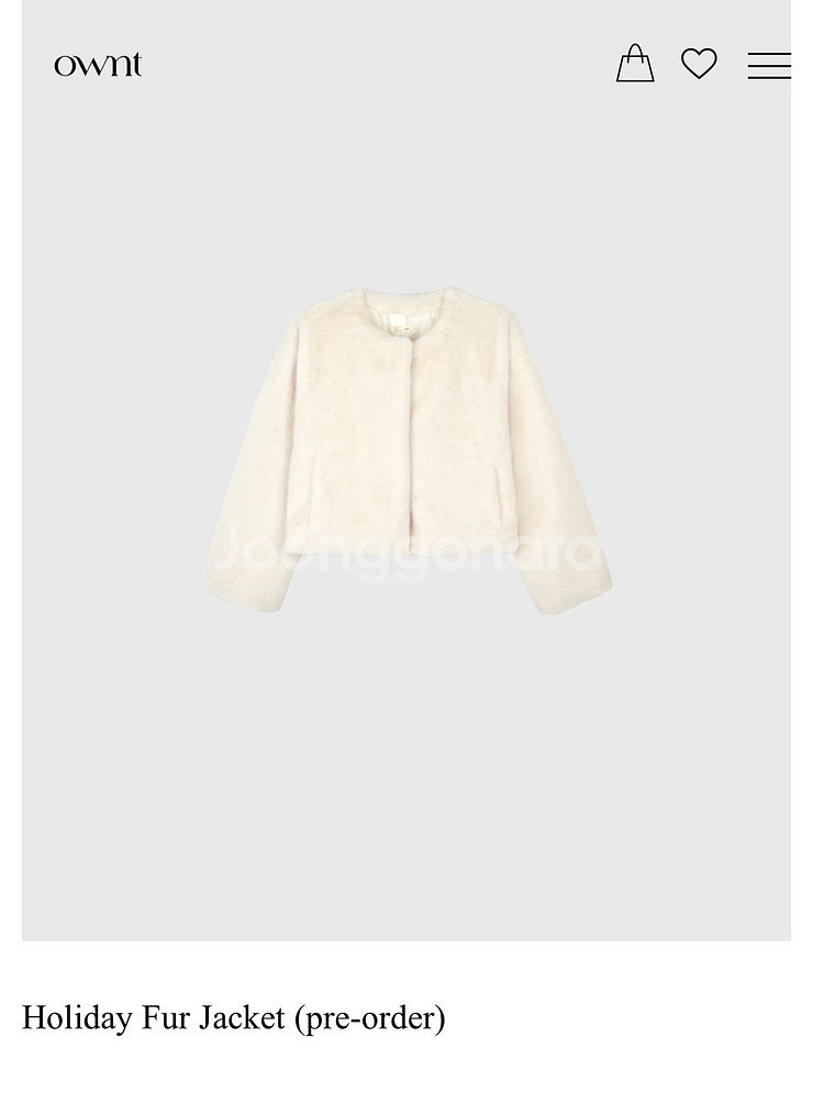 (구해요) 온트 ownt 홀리데이 퍼 자켓 예슬마켓--1