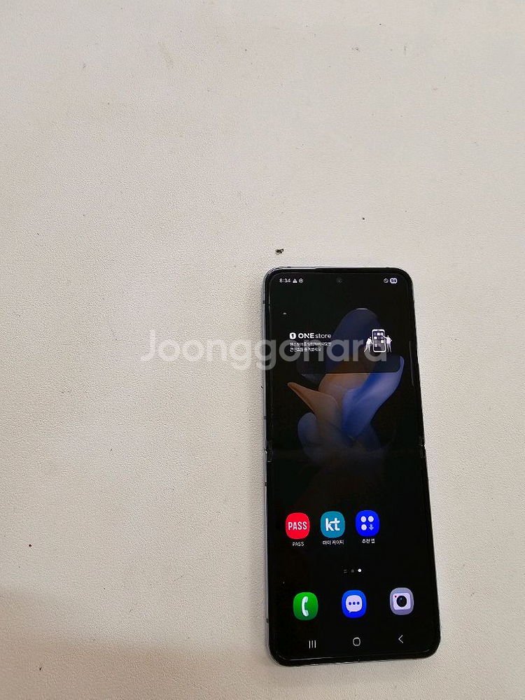 갤럭시 Z플립4 블루 256GB 무잔상--4
