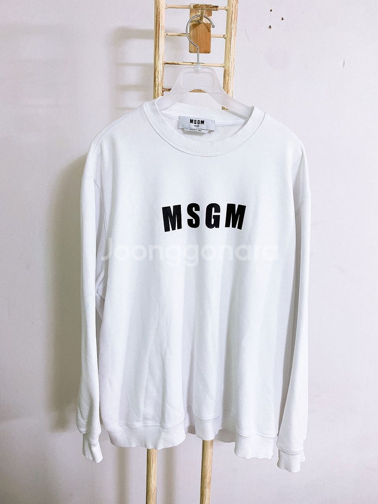 (100)MSGM남자오버핏라운드맨투맨--0