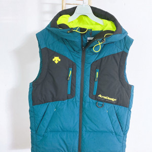 (95)데상트남자오리털후드패딩조끼