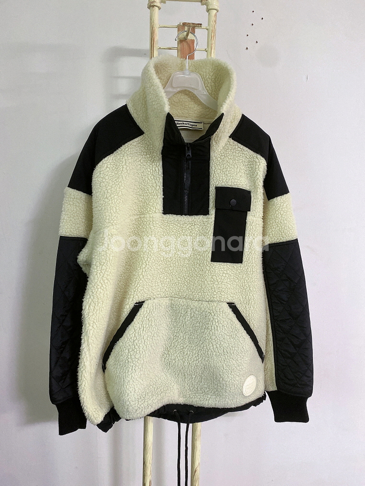 (L)오니츠카타이거남자오버핏하이넥반집업뽀글이맨투맨--0