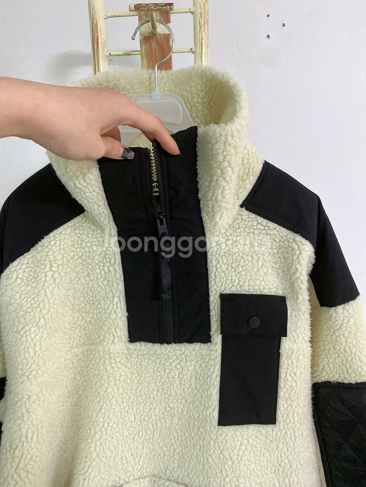 (L)오니츠카타이거남자오버핏하이넥반집업뽀글이맨투맨--1