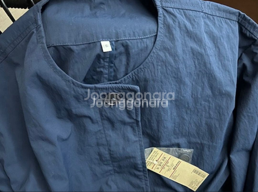 [새제품]무인양품MUJI발수• 노 칼라 코트--4