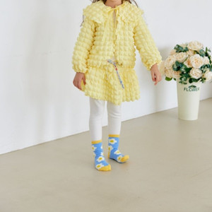새상품 여아 폼폼이 치마레깅스세트 노랑세트