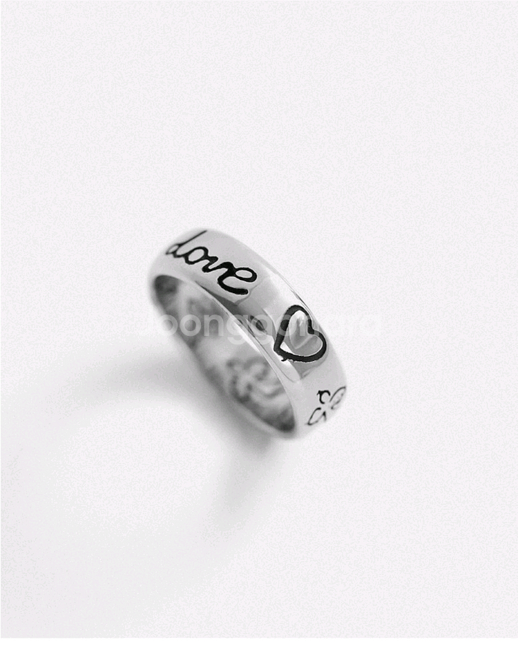 925 실버 Love 반지 (9호 / 새상품급)--5