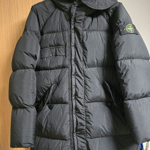 17fw 스톤아일랜드 크링클랩스 롱패딩 블랙 S