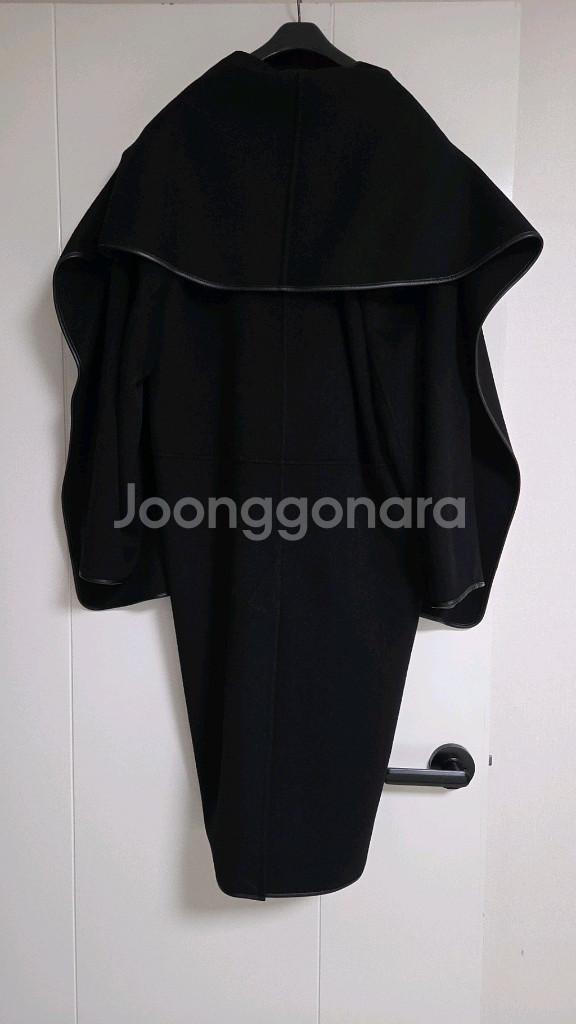 코스 레더 트리밍 울 스카프 코트 (새상품)--4