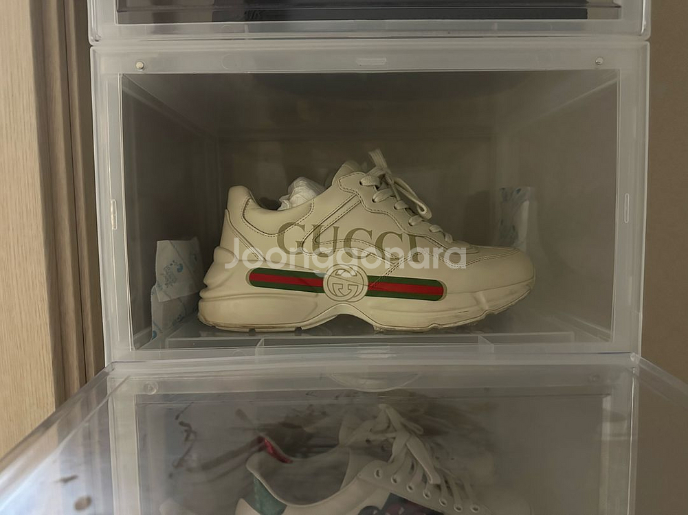 구찌 라이톤 띠로고 아이보리 남자(265)--1