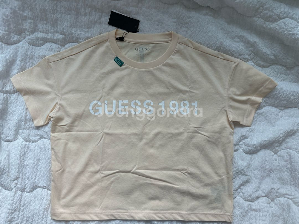 새상품)게스 반팔티/라이트 옐로우/s--1