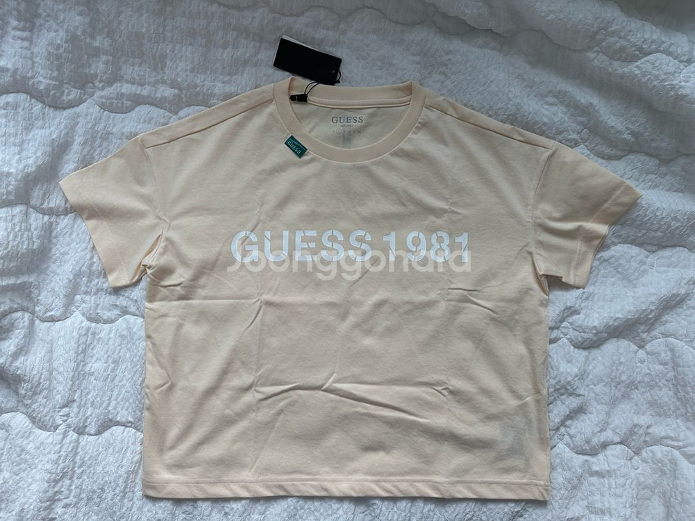 새상품)게스 반팔티/라이트 옐로우/s--0