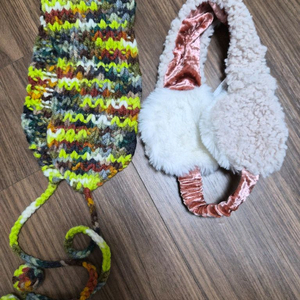 데님인더박스 니트 귀도리 & 룰라비 털 귀마개 세트