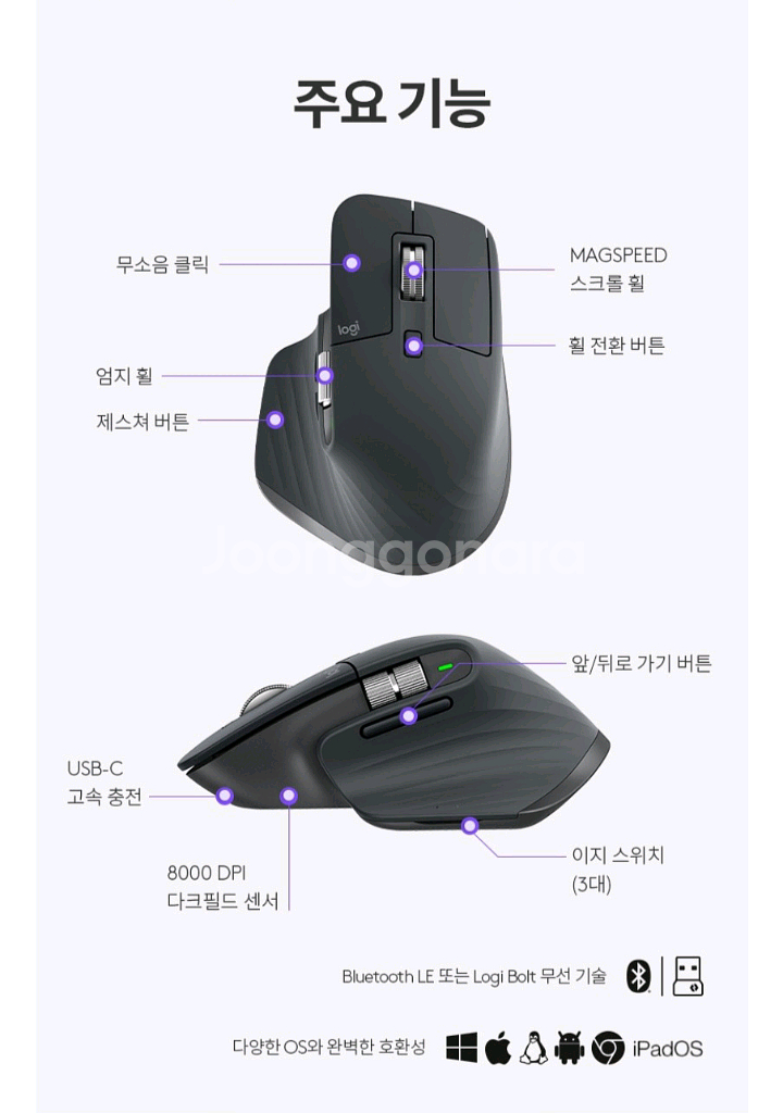 (새상풍)로지텍 MX Master 3S 마우스--4