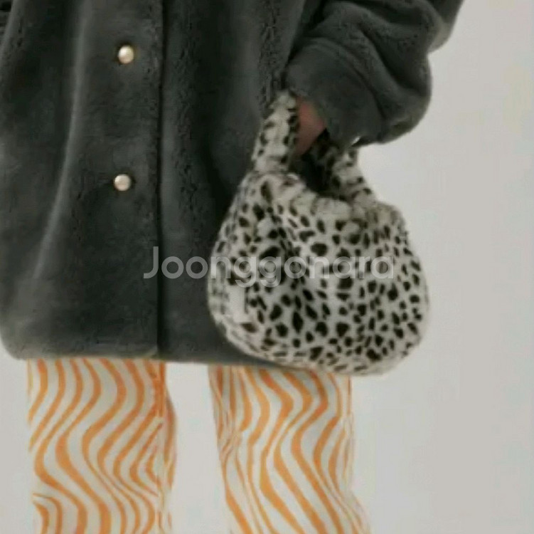 몰리올리 키티 에코퍼 미니백 토트백 : 민트 레오파드--1