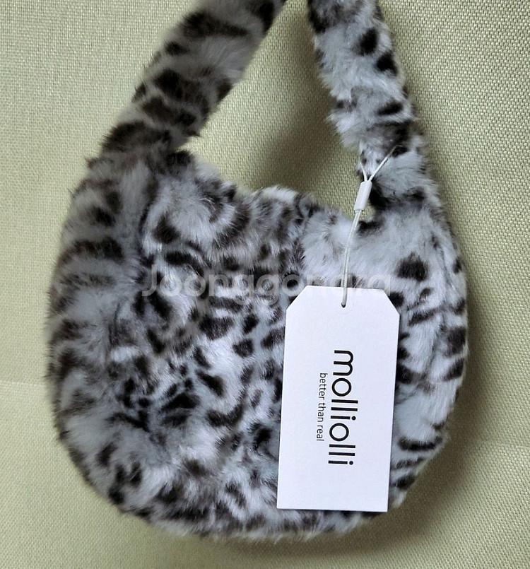 몰리올리 키티 에코퍼 미니백 토트백 : 민트 레오파드--5