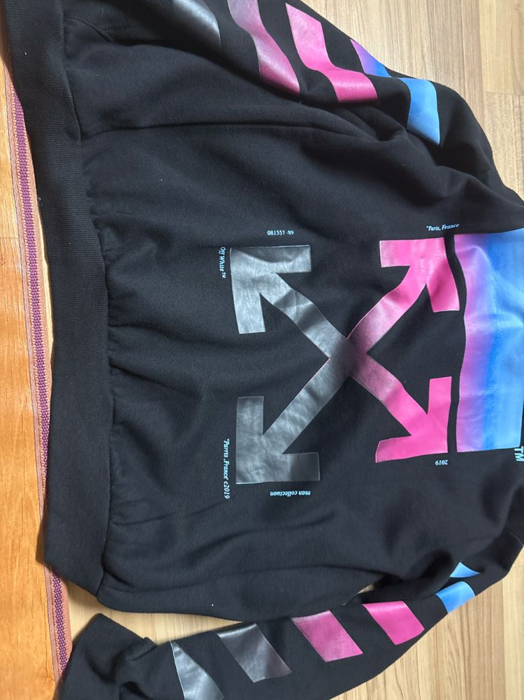 오프화이트 19FW 블랙 후드집업 이미지