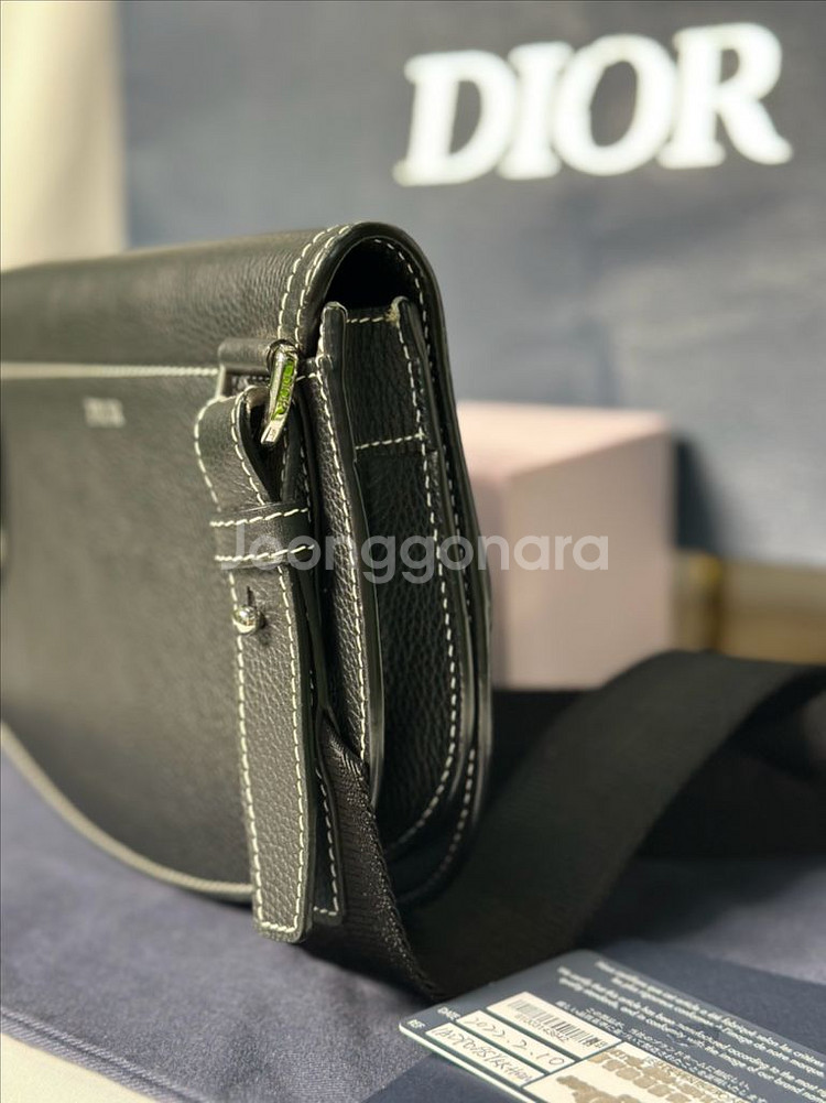 [풀구성]디올 새들백 카프스킨 블랙--4