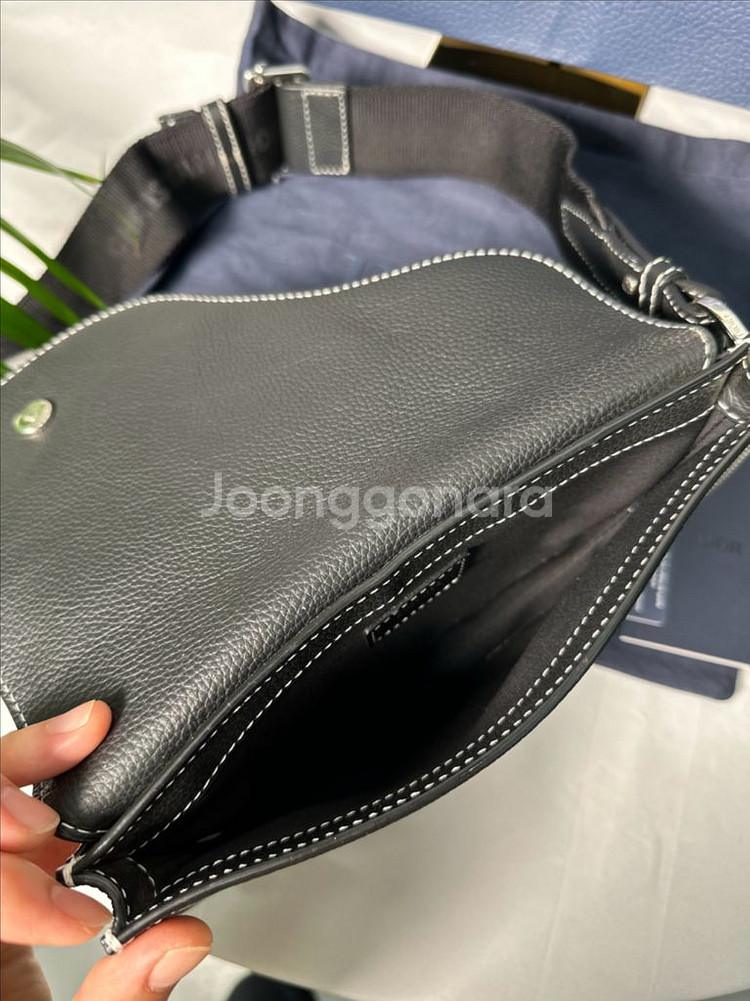 [풀구성]디올 새들백 카프스킨 블랙--8