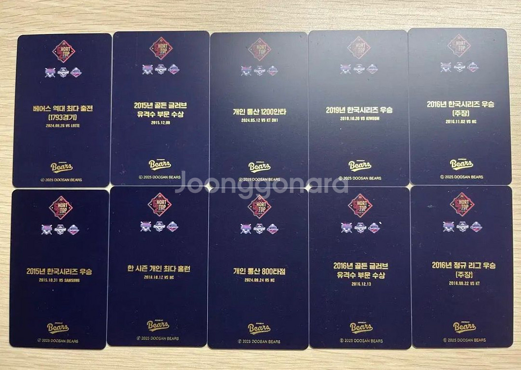 두산베어스 김재호 은퇴 기념 은퇴식 포토카드--1