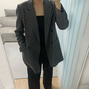 H:CONNECT 에이치커넥트 체크 블레이저 자켓