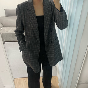 H:CONNECT 에이치커넥트 체크 블레이저 자켓