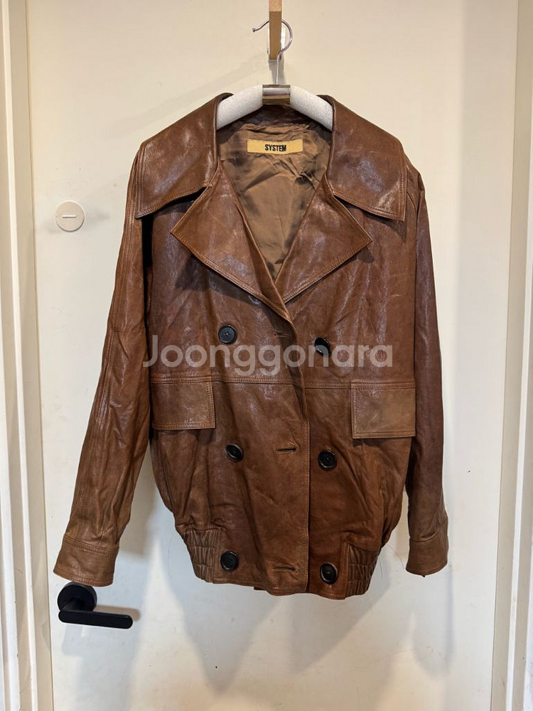 SYSTEM 시스템 램스킨 봄버 자켓--2