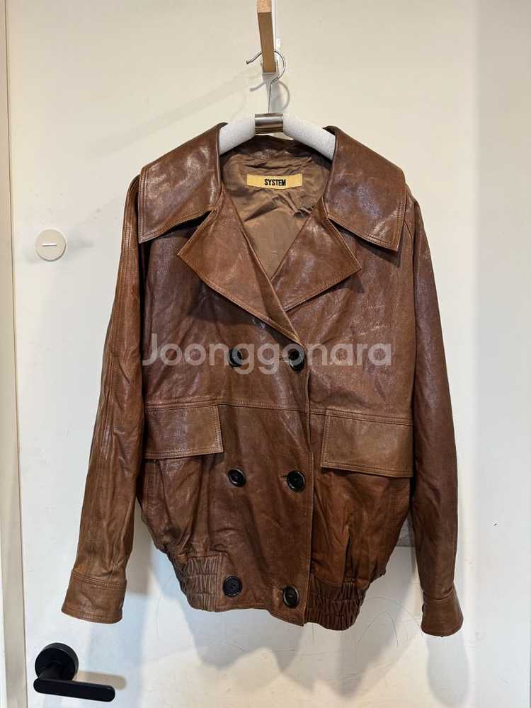 SYSTEM 시스템 램스킨 봄버 자켓--6