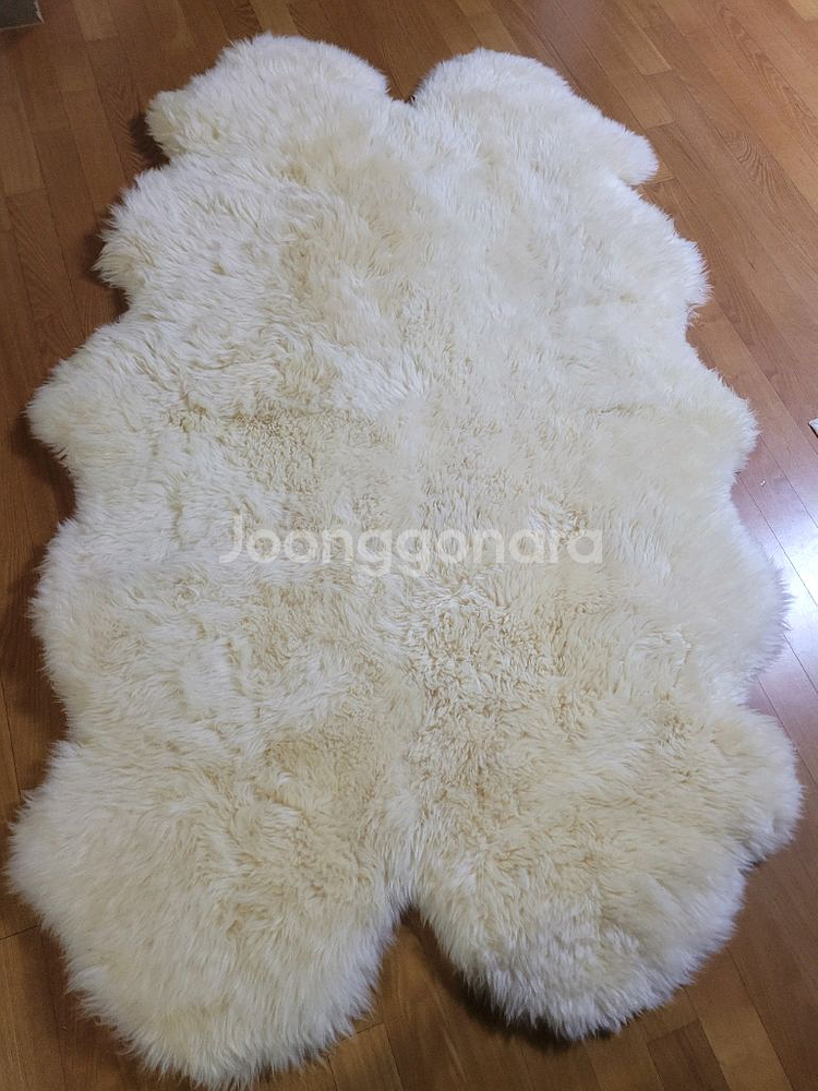 코스트코 천연 양모 양털 러그--0