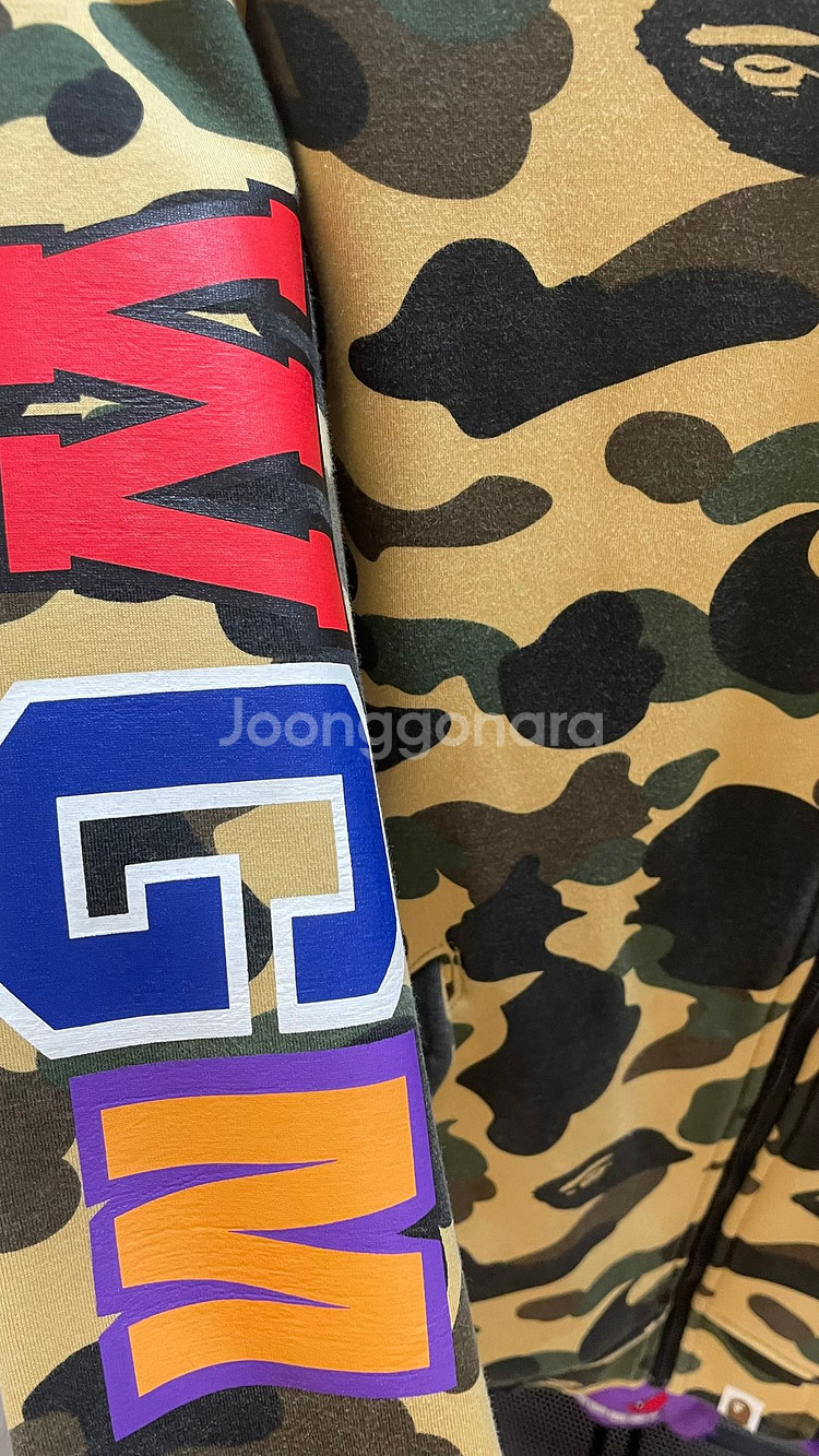 베이프 마원 자켓 항공점퍼 황계 L (bape ma-1--2