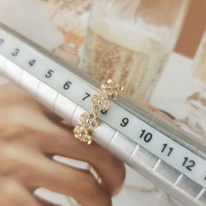 18k 클로버 꽃 반지