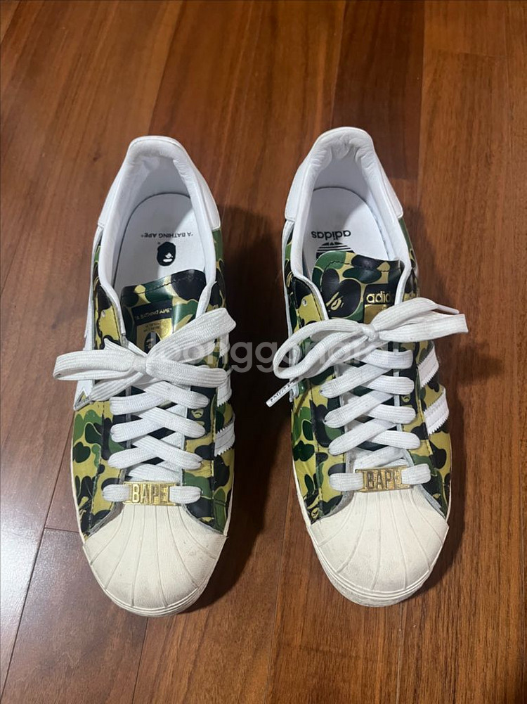 아디다스 x 베이프 슈퍼스타 80s 그린 카모 판매--2