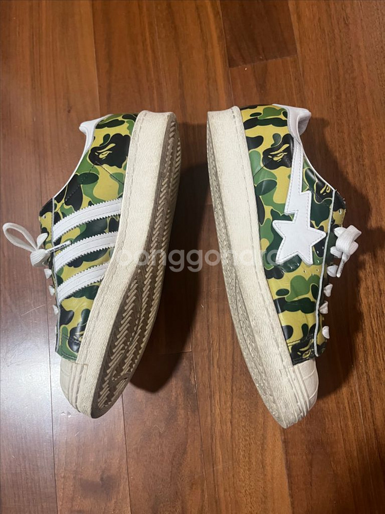 아디다스 x 베이프 슈퍼스타 80s 그린 카모 판매--1