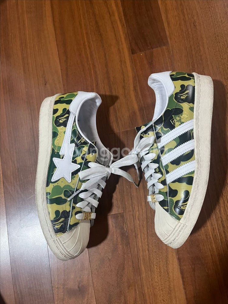 아디다스 x 베이프 슈퍼스타 80s 그린 카모 판매--0