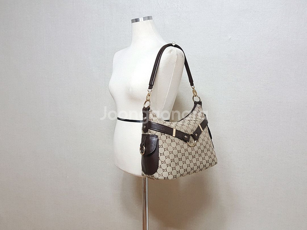 정품)팔레트(PALETTE) 중형 로고 자가드 숄더백--0