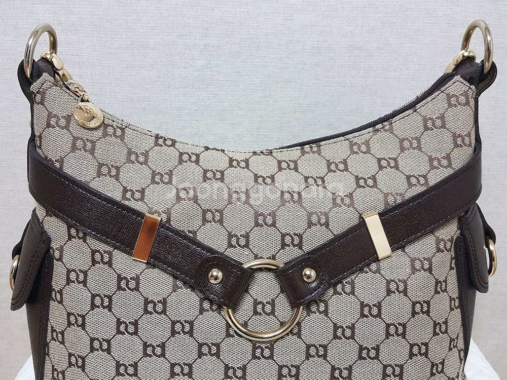 정품)팔레트(PALETTE) 중형 로고 자가드 숄더백--2