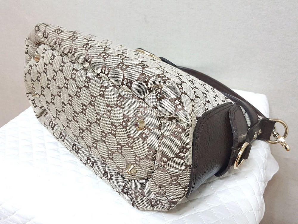 정품)팔레트(PALETTE) 중형 로고 자가드 숄더백--9