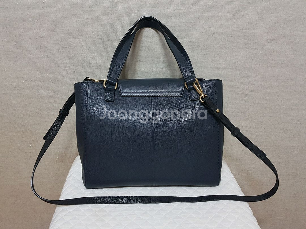 정품)삼성물산 라베노바 중형 소가죽 토트 크로스백--5