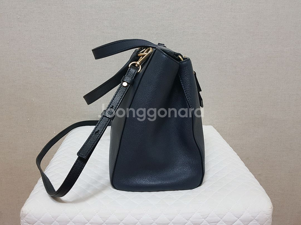 정품)삼성물산 라베노바 중형 소가죽 토트 크로스백--6