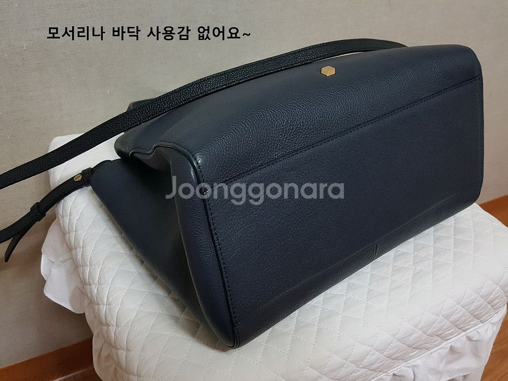 정품)삼성물산 라베노바 중형 소가죽 토트 크로스백--8