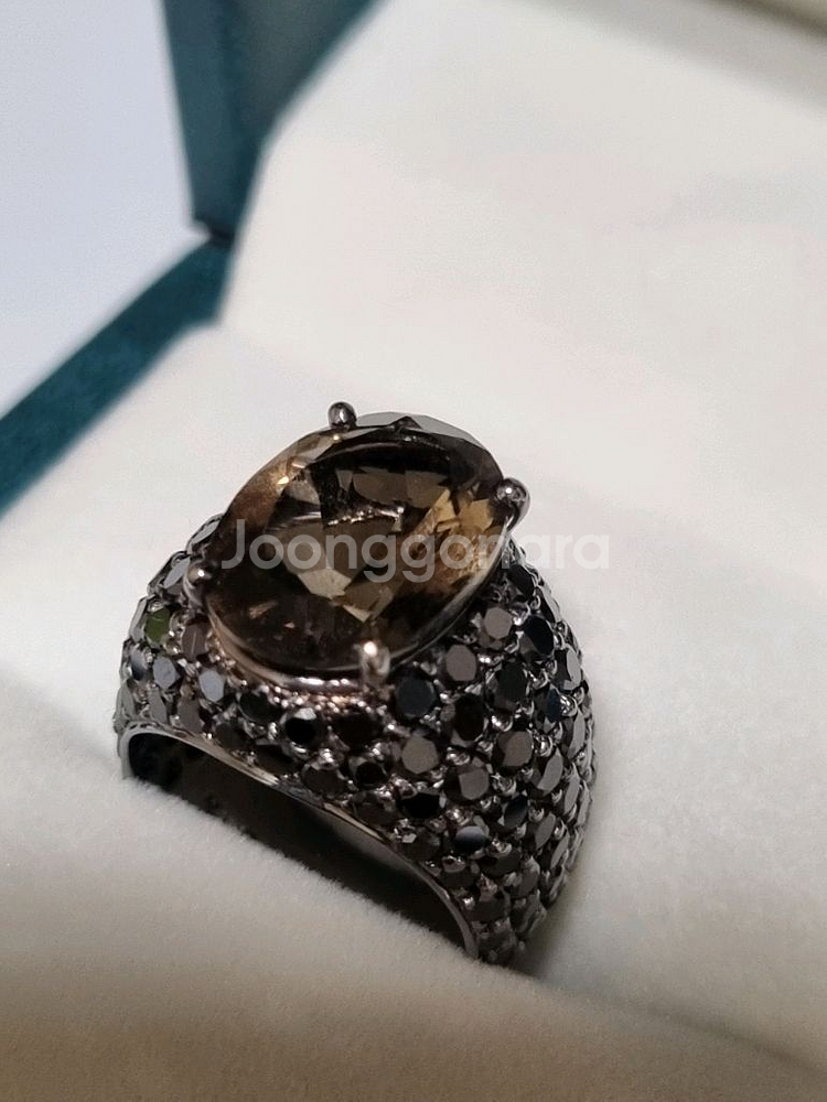 정품 스위스 애들러 스모키쿼츠 명품반지 (거의새것)--2