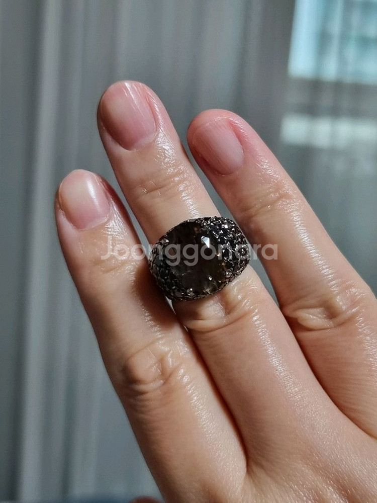 정품 스위스 애들러 스모키쿼츠 명품반지 (거의새것)--5