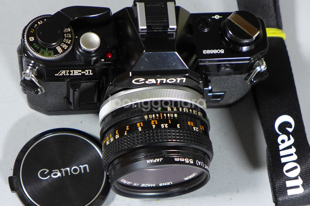 Canon AE-1 Black FD 50mm 1.8렌즈--1