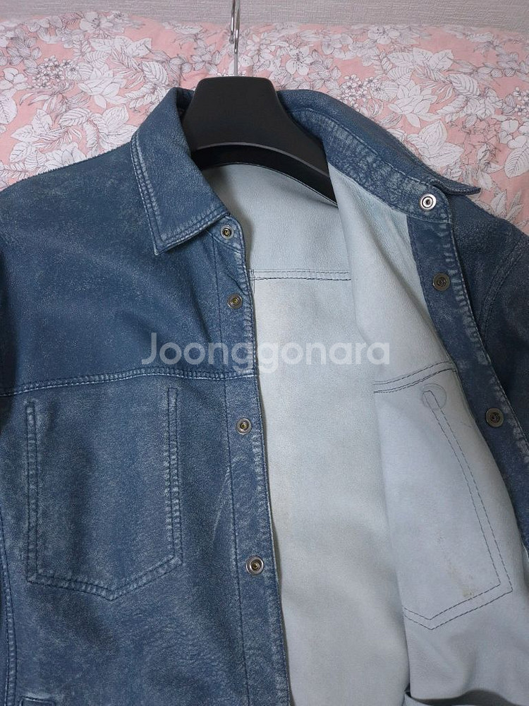 25ss 시리즈 인디고 레더 셔츠 100 새상품--9